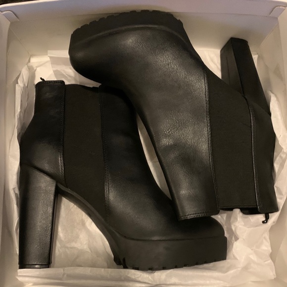 Blk wedge shoe boot - Picture 1 of 1